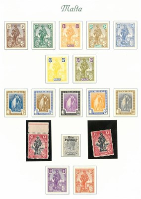 Lot 388 - Malta. An 1850 to 1970 collection on loose album pages and Hagner leaves Stc £2000+