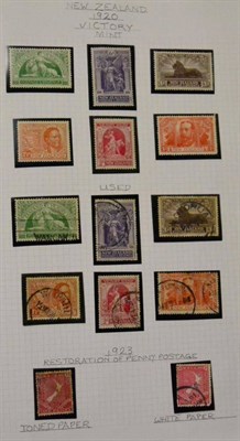 Lot 404 - New Zealand. A black Barclay album housing an 1857 to 1942 mint and used collection including...