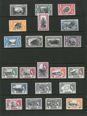 Lot 423 - St. Helena. 1934 Centenary of British Colonisation, 1953 to 1959 definitive set all mint...