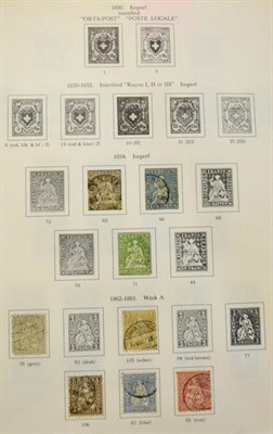 Lot 431 - Switzerland. An 1854 to 1966 mainly used in a Stanley Gibbons printed album. Includes 1900 UPU...