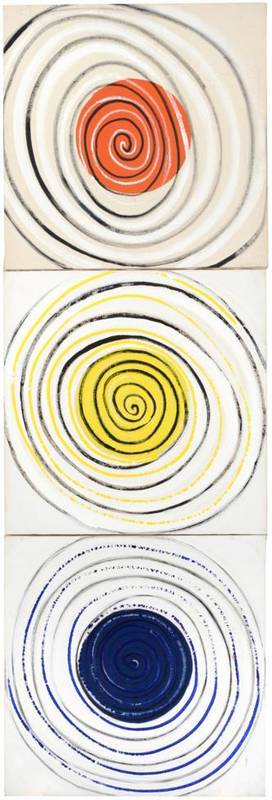 Lot 789 - Sir Terry Frost RA (1915-2003) Spirals  Signed in pencil verso, oil on canvas, 192cm by 63.5cm...