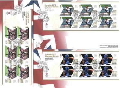 Lot 490 - Great Britain. British Gold Medal Winners at London Olympics 2012 - set of twenty nine FDC's...