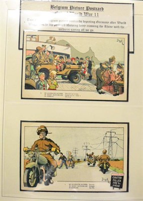 Lot 515 - Belgium World War II Propaganda Postcard Collection. A well presented collection of over forty...