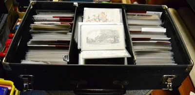 Lot 516 - Hundreds of Flowers, Art, Greetings, Royalty, Song Cards, oilettes etc., unused and used in a small