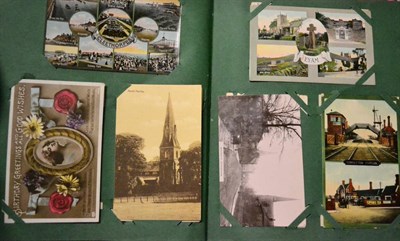 Lot 545 - Two Albums of Postcards (one part filled), with a range of vintage cards. Includes...