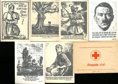 Lot 548 - Germany. A 1940 unused, complete set of six propaganda postcards, plus envelope