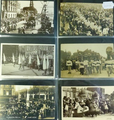 Lot 552 - Blackpool. The Carnival. Eleven real Photographic cards relating to the Carnival. Various...