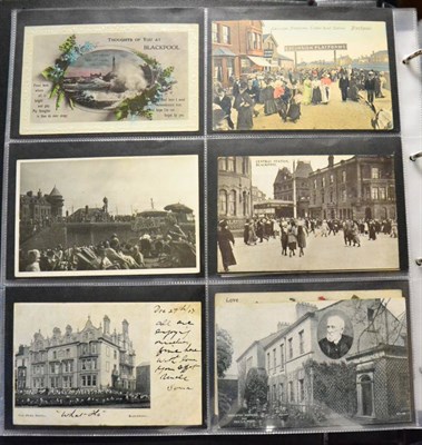 Lot 559 - Blackpool. A large black binder housing an array of over three hundred cards, all in good to...