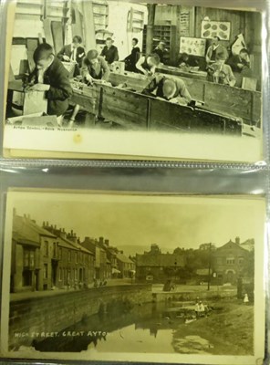 Lot 566 - Great Ayton. Seventy cards, contained in a maroon album. Includes real photographic, Ayton...