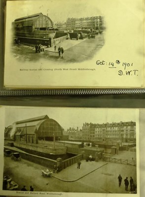 Lot 572 - Middlesbrough. A collection of thirty one postcards and three photographs depicting the...