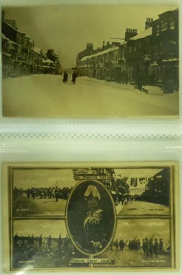 Lot 585 - Redcar. A small pocket album housing twenty four early postcards. Includes Inauguration of the...