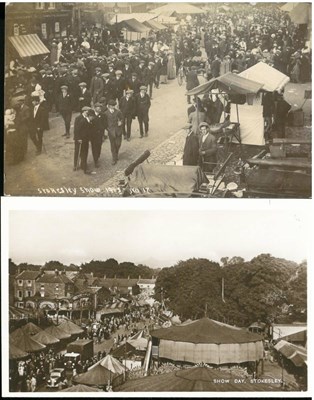 Lot 593 - Stokesley. Six cards depicting The Show and Fair 1905, 1913 and later