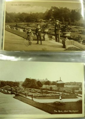 Lot 594 - West Hartlepool. One hundred and twenty four cards. Includes Churches, Parks and War Memorial