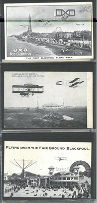 Lot 597 - Aviation. A group of thirty cards relating to early aviation and Blackpool. Includes First...