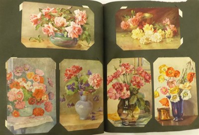 Lot 601 - Flowers. A large claret coloured album. Ideal for the horticulturist!