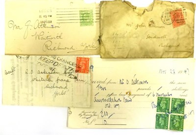 Lot 656 - Great  Britain. A small quantity of receipts etc., bearing mainly King Edward VII to King George VI