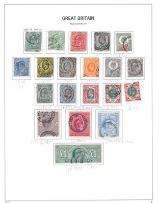 Lot 682 - Great Britain. An Edward VII 1902 to 1913 set to £1. Also a range of 1911 to 1913 mint and used