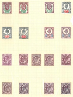 Lot 686 - Great Britain. 1911 to 1913 mint collection to 1s, including shades, on loose album pages