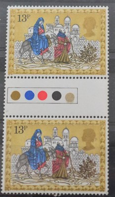 Lot 698 - Great Britain. 1966 1s3d Robert Burns unmounted with blur on cheek; 1979 Christmas 1p unmounted...