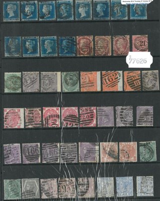 Lot 710 - Great Britain. A collection of used surface printed issues with values to 1s, on three...