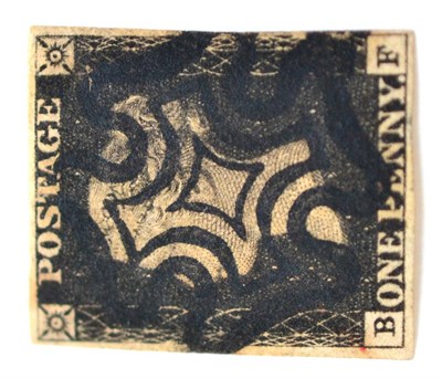 Lot 744 - Great Britain. 1840 1d Black B-F. Four margins, used with a superb black Maltese cross