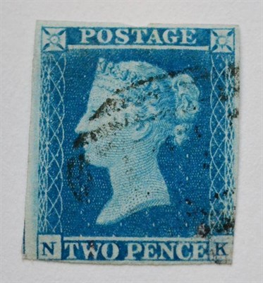 Lot 903 - Great Britain. 1841 2d Blue N-K, Plate 4. Inverted watermark, shifted transfer and experimental...