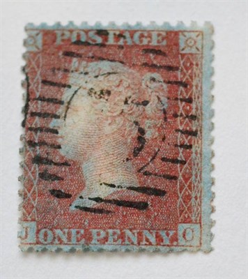 Lot 920 - Great Britain. 1855 1d Deep claret on deep blue paper I-C, good used. S.G.Spec.C8.6