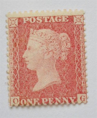 Lot 931 - Great Britain. 1857 to 1863 1d Rose-pink O-G, Plate 27, Perf 14, Die II, Watermark Large Crown....