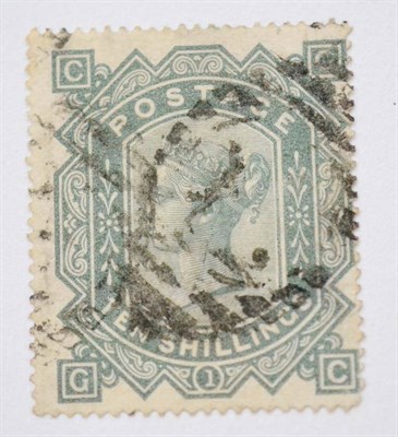 Lot 982 - Great Britain. 1878 10s G-C. Watermark Maltese cross, white paper. Centred to right, used