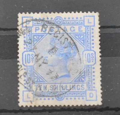 Lot 1013 - Great Britain. 1883 to 1884 10s Pale ultramarine, minor rub not detracting, used