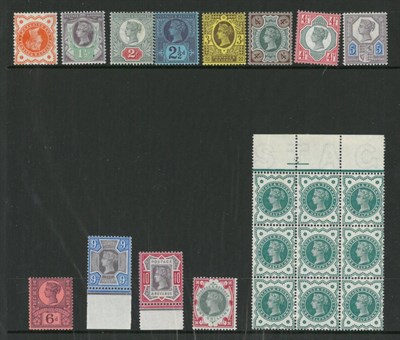 Lot 1033 - Great Britain. 1887 to 1900 Jubilee issue. A selection of mainly unmounted. Includes 1/2d...