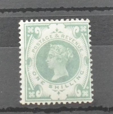 Lot 1035 - Great Britain. 1887 to 1902 Jubilee 1s ";chalky green"; mint (either a pale 1887 1s green or a July