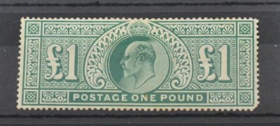 Lot 1049 - Great Britain. King Edward VII £1 mint. Blunt lower right corner not detracting