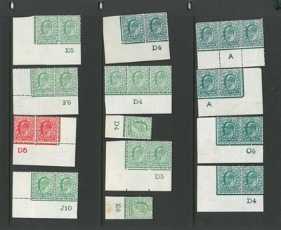 Lot 1056 - Great Britain. A range of King Edward VII controls 1/2d and 1d mint in singles, pairs and...