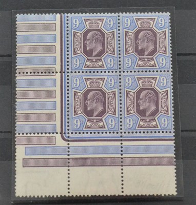 Lot 1059 - Great Britain. October 1911 9d Dull reddish purple and blue. Inter pane unmounted block of...