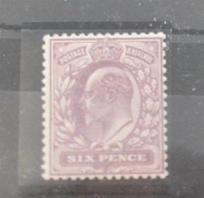 Lot 1060 - Great Britain. March 1911 to 1913 6d dull purple with 'Dickenson' coated paper. Fine mint. S.G.Spec