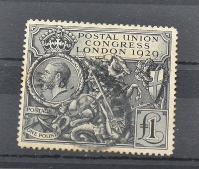 Lot 1085 - Great Britain. 1929 £1 U.P.U. Good used