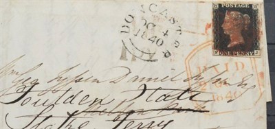 Lot 1133 - Great Britain. October 1840 entire to Melton Park, near Doncaster and re-directed to Stoke...