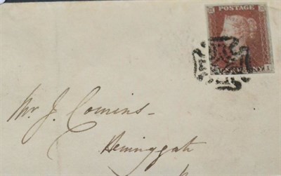 Lot 1164 - Great Britain. May 1841 wrapper to Beverley, bearing 1d red ?-I. Four margins and showing NE corner