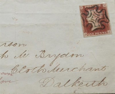 Lot 1172 - Great Britain. July 1841 wrapper to cloth merchants in Dalkeith, bearing 1841 1d red-brown D-J,...