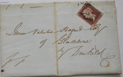 Lot 1174 - Great Britain. August 1841 entire from Blairgowrie to Glendeluine near Dunkeld, bearing 1841 1d...