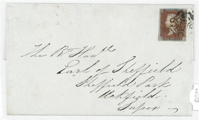 Lot 1184 - Great Britain. January 1842 outer letter sheet, addressed to the Earl of Sheffield, Uckfield,...