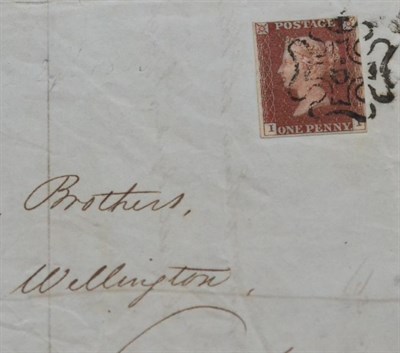 Lot 1190 - Great Britain. September 1843 entire from Eaton Square, London to Wellington, Somerset, bearing...