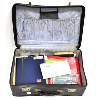 Lot 46 - A Suitcase Housing Great Britain Presentation packs; a collection of Great Britain from the...