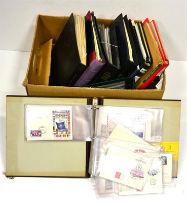 Lot 69 - Two Boxes housing Great Britain FDC's, other covers including Switzerland pre stamp to modern....