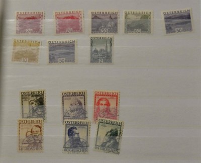 Lot 97 - Austria Middle Period in a part filled black Lighthouse stockbook. Includes 1910 80th Birthday...