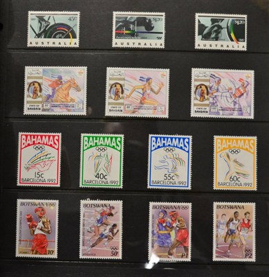 Lot 127 - Olympics. 1992 Barcelona collection of unmounted mint M/S's (20), and several dozen sets in a...