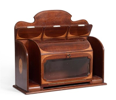 Lot 134 - An Edwardian Inlaid Mahogany Desk Top Correspondence Box. The shaped top over three...