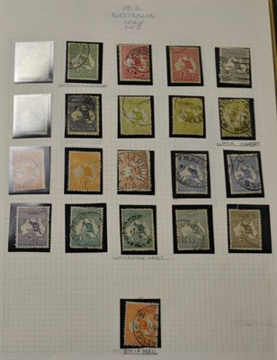 Lot 148 - Australia. A 1913 to 1935 mint and used collection in  a black Senator album. Better include...