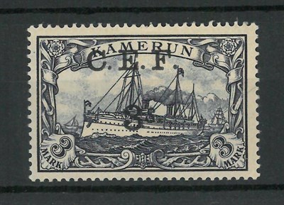 Lot 172 - Cameroons Expeditionary Force. July 1915 3s on 3m Good mint